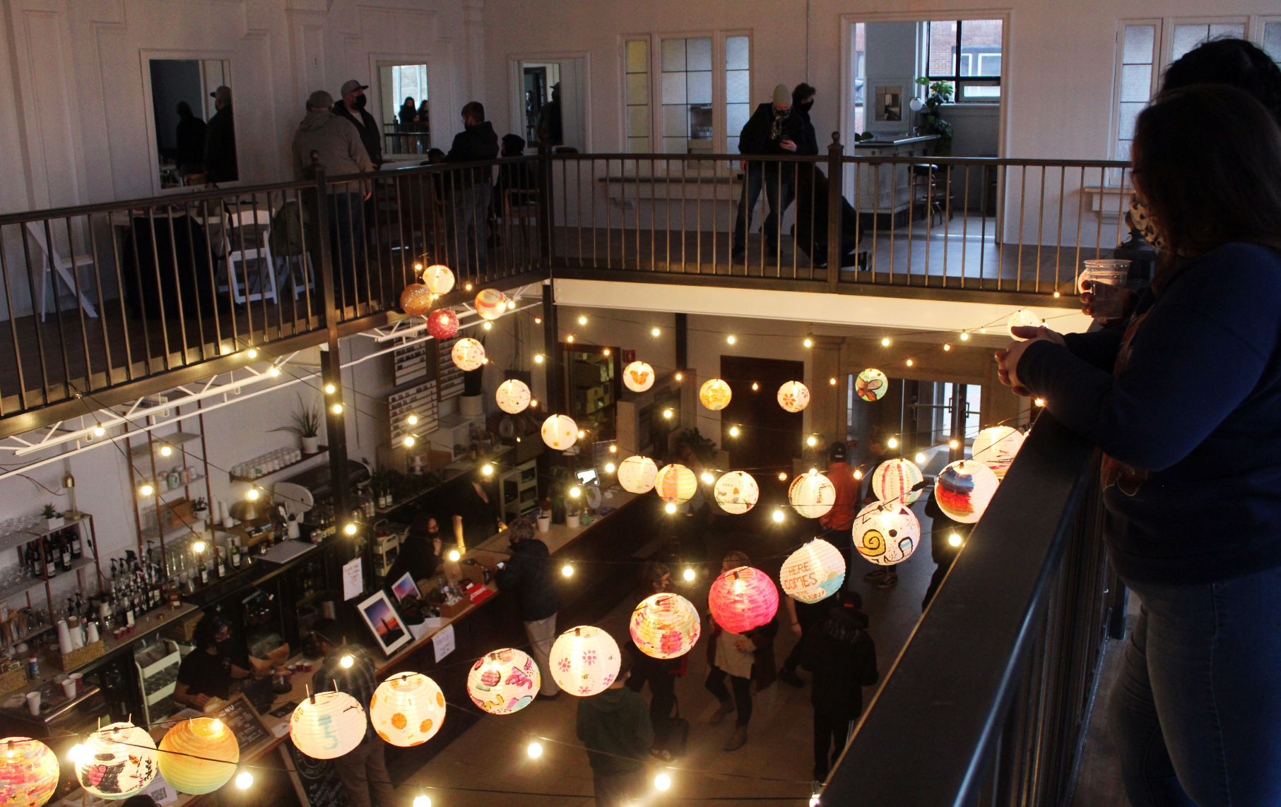 Lanterns and a party in The Branch at 1501